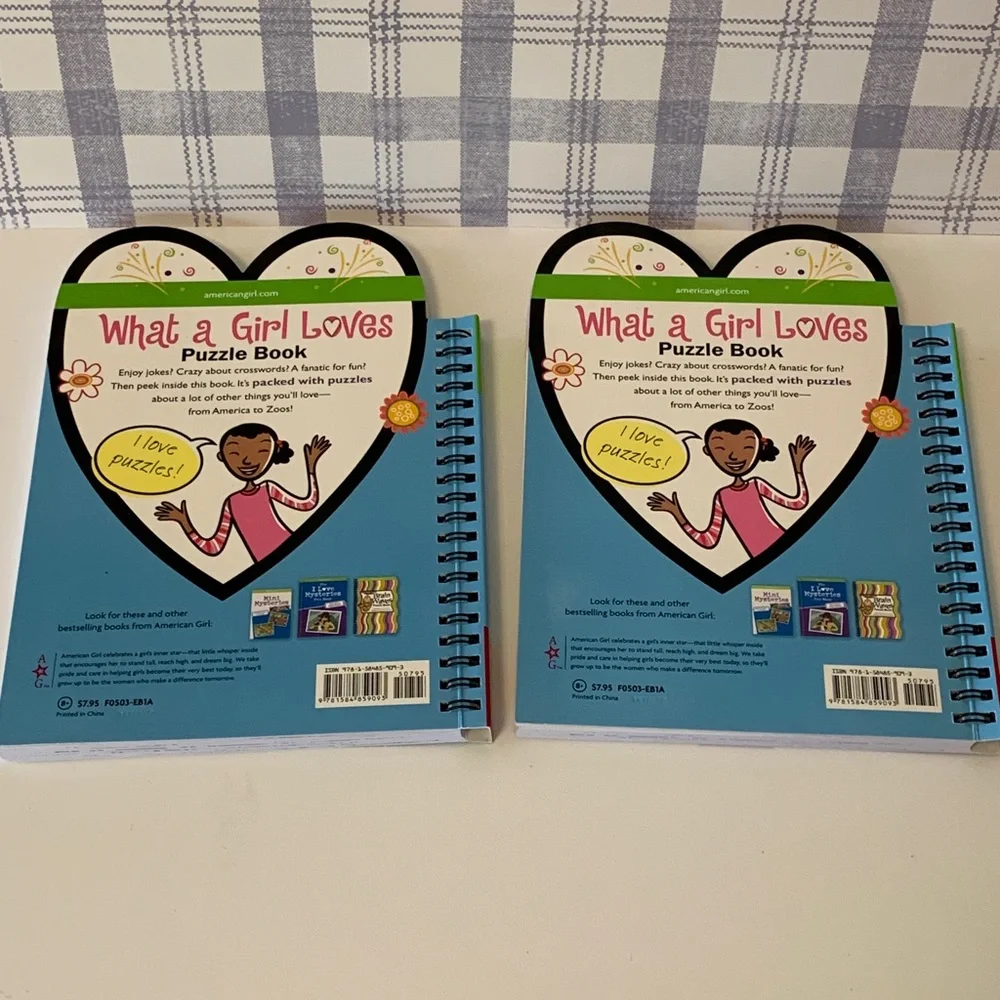American Girl “What A Girl Loves”Puzzle Books Activities Jokes Brain Teasers
